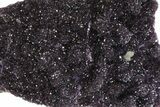 Free-Standing Amethyst Crystal Cluster w/ Calcite - Dark Purple #342458-4